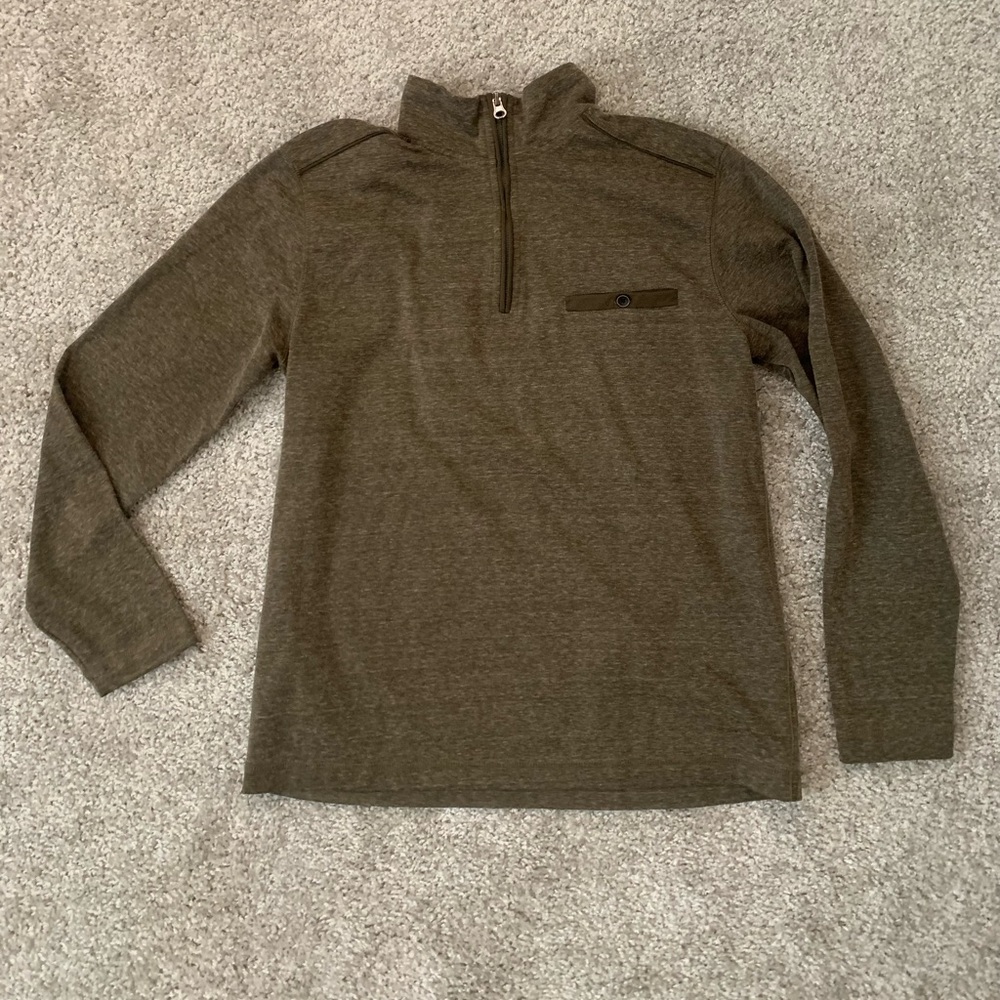Green Quarter-Zip Sweater (S)